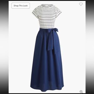 New J. Crew shoulder button mix dress size M